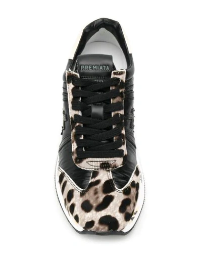 Premiata Conny Leopard Print Sneakers In Multicolore