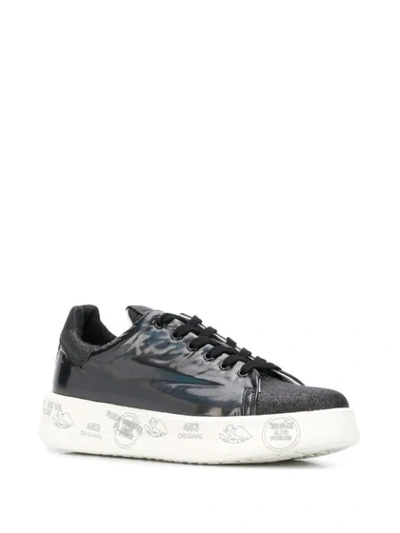 Shop Premiata Belle Platform Sole Sneakers In Black