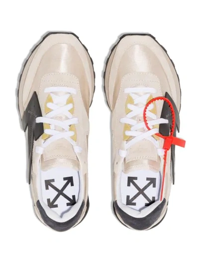 Shop Off-white Panelled Sneakers In Neutrals