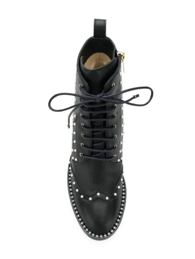 Shop Jimmy Choo Hanah 65 Pearl Embellished Boots In Black