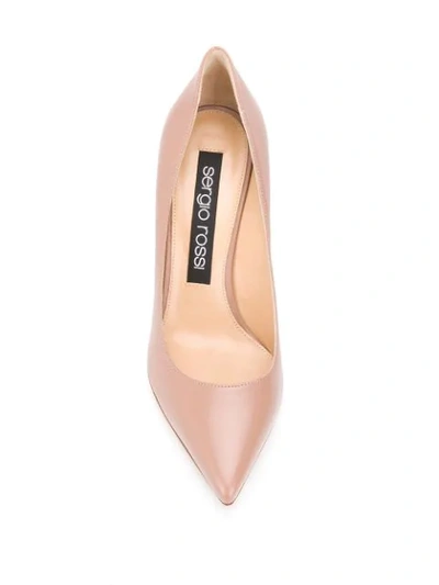 Shop Sergio Rossi Neutral Pointed Pumps In Pink