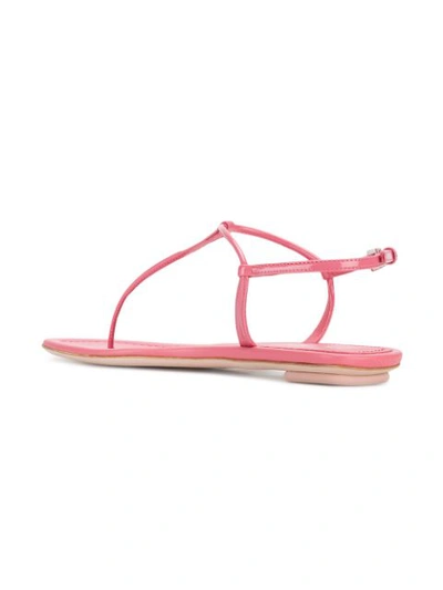Shop Prada Thong Sandals In Pink