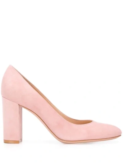 Shop Gianvito Rossi Round Toe Pumps In Pink
