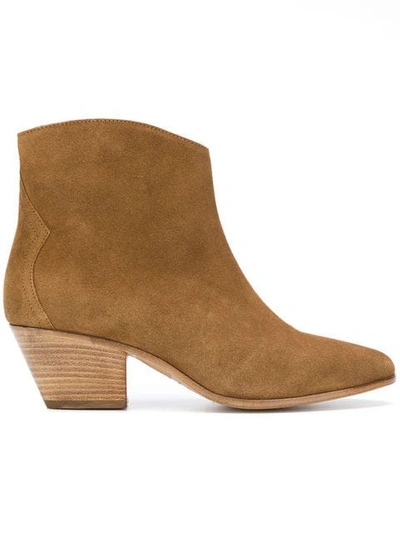 Shop Isabel Marant Chunky Heel Boots In Brown