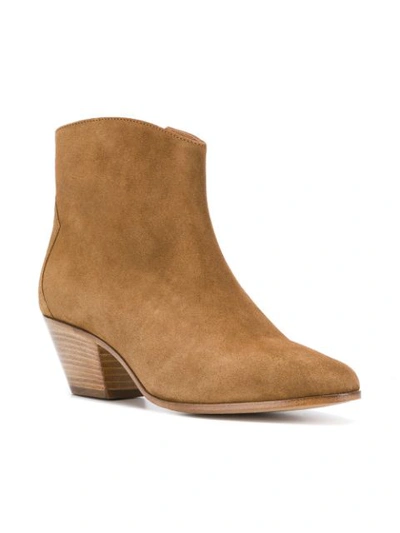 Shop Isabel Marant Chunky Heel Boots In Brown