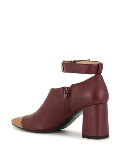 Shop Ports 1961 Contrast Toe Cap Boots In Red