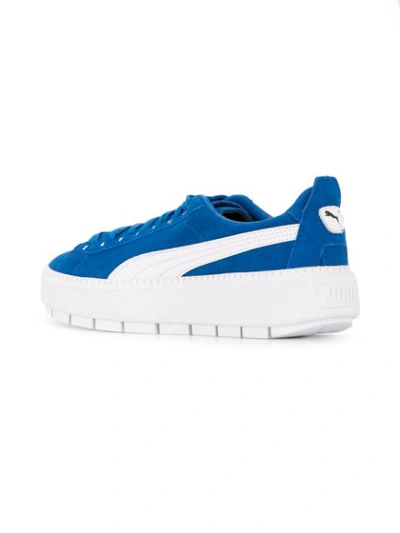 Shop Puma Suede Platform Trace Sneakers In Blue