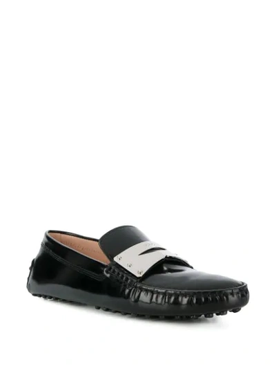 Shop Tod's Gommino Driving Loafers In Black