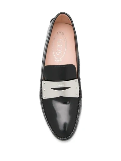 Shop Tod's Gommino Driving Loafers In Black