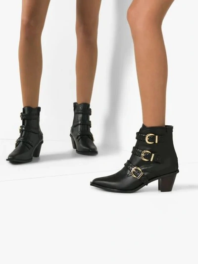 Shop Reike Nen Buckled 60mm Ankle Boots In Black