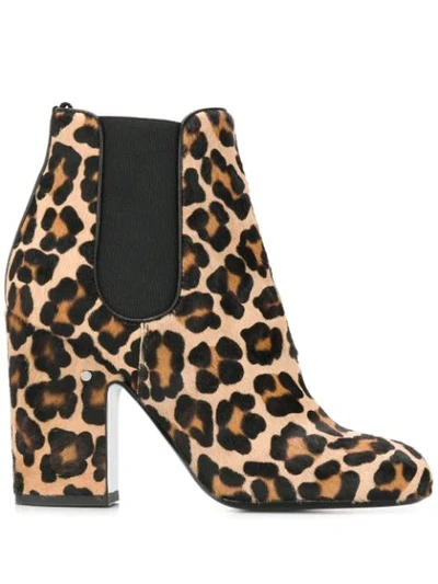 Shop Laurence Dacade Mila Leopard Ankle Boots In Black