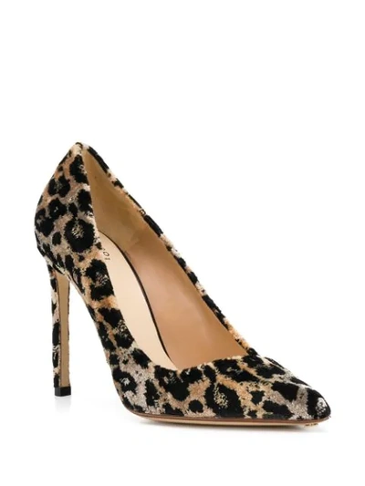 Shop Francesco Russo Leopard Print Asymmetric Pumps In Neutrals