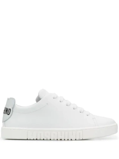 Shop Moschino Teddy Bear Patch Sneakers In White