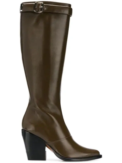 Shop Chloé Heeled Boots In Brown