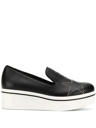 Shop Stella Mccartney Binx Star Studded Loafers In Black
