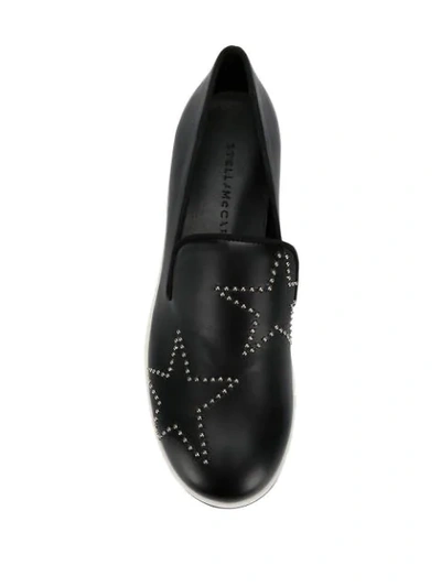 Shop Stella Mccartney Binx Star Studded Loafers In Black