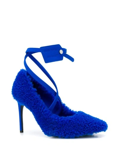 ZIP TIE SHEARLING PUMPS