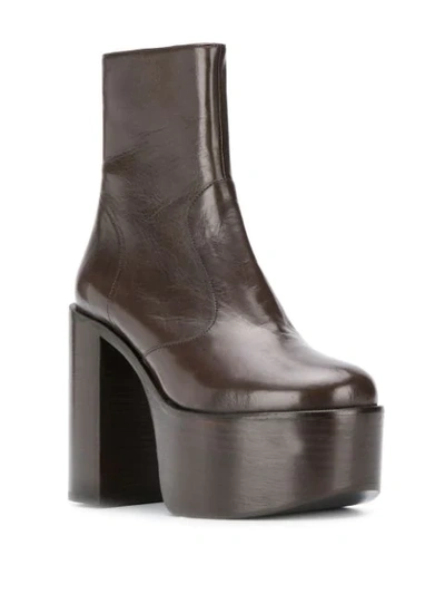 Shop Simon Miller Platform Ankle Boots In 91218 Chocolate