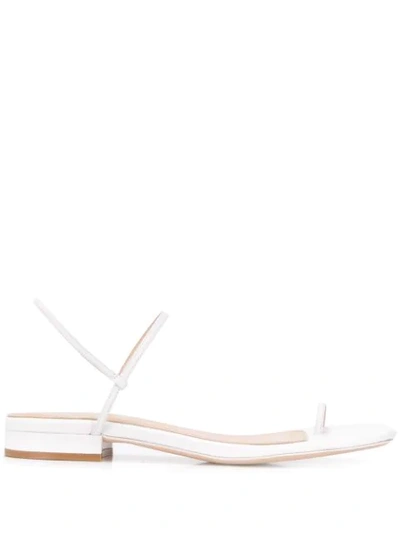 Shop Studio Amelia Toe Bar Sandals In White