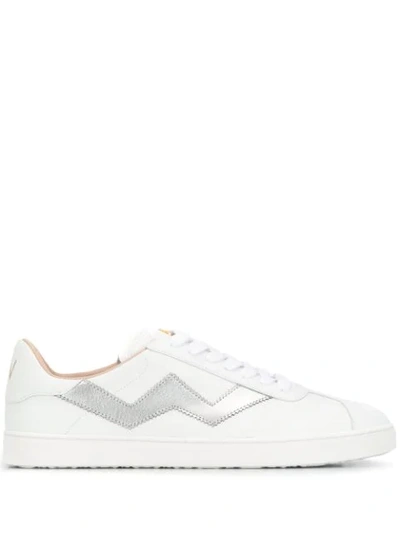 Shop Stuart Weitzman Daryl Sneakers In Sm000 White Silver