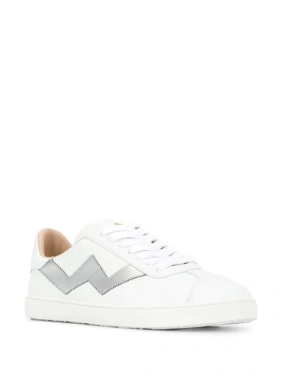 Shop Stuart Weitzman Daryl Sneakers In Sm000 White Silver
