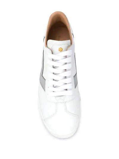 Shop Stuart Weitzman Daryl Sneakers In Sm000 White Silver