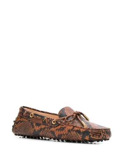Shop Tod's Heaven Gommino Driving Shoes In Brown