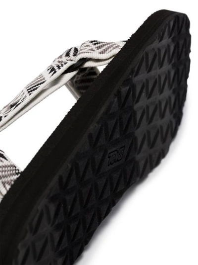 Shop Teva Original Universal Boomerang Sandals In Black ,white