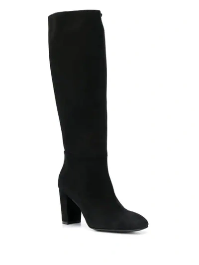 Shop Albano Round Toe Boots In Cam Nero