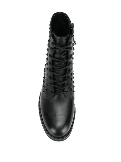 Shop Ash Wolf 01 Combat Boots In Mustang Black