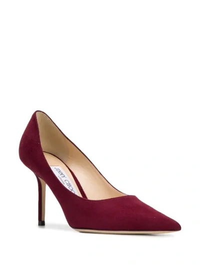 Shop Jimmy Choo Love 85mm Jc Logo Pumps In Red