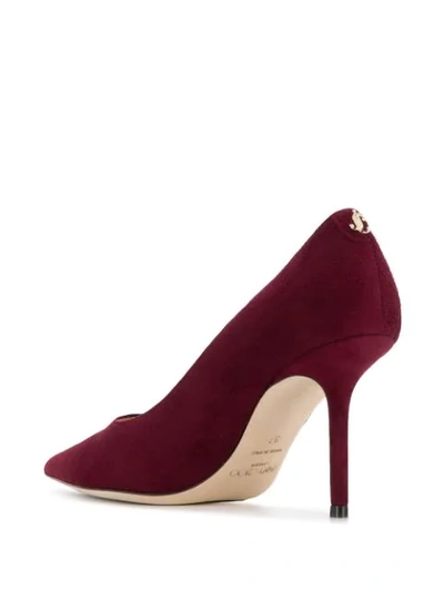 Shop Jimmy Choo Love 85mm Jc Logo Pumps In Red