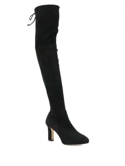 Shop Stuart Weitzman Ledyland Over-the-knee Boots In Black