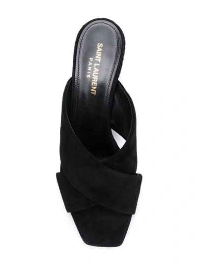 Shop Saint Laurent Loulou 70 Sandals - Black