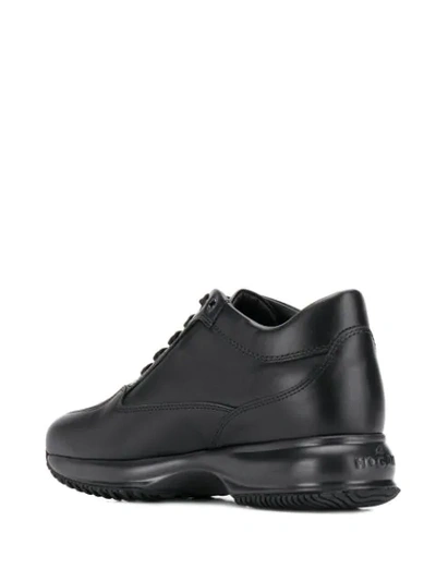 Shop Hogan Interactive Lace-up Sneakers In Black