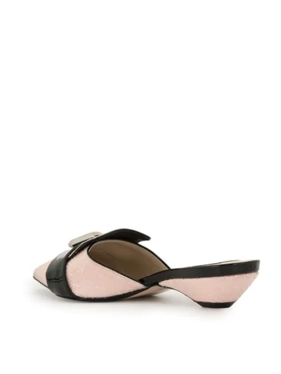 Shop N°21 Pointy Mules With Buckle In Pink