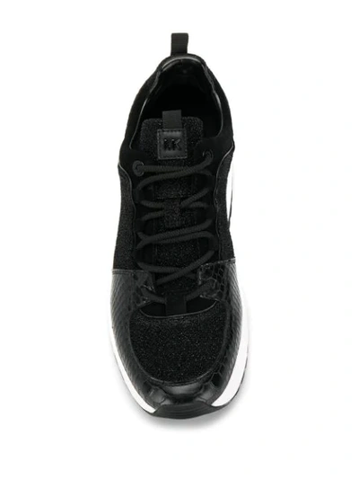 Shop Michael Michael Kors Cosmo Scuba Sneakers In Black