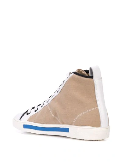 Shop Carven Hi-top Lace Up Sneakers In Neutrals