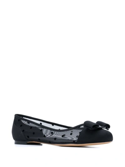 Shop Ferragamo Varina Ballerinas In Black