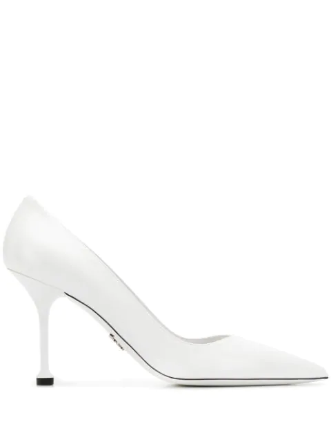 Prada Pointed Toe Pumps In F0009 Bianco | ModeSens Prada Pumps Schwarz | ModeSens