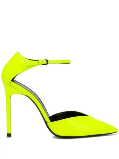 Shop Saint Laurent Anja 110 Sandals In Yellow