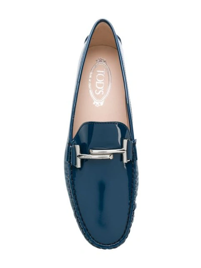 Shop Tod's Gommino Loafers In Blue