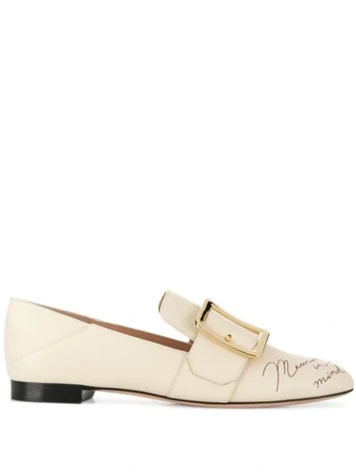 Shop Bally Signed Janelle Loafers In Neutrals