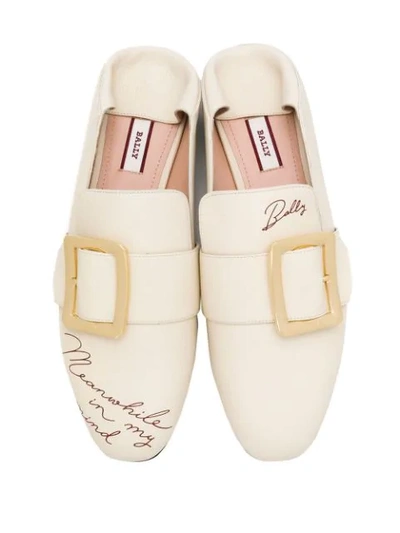 Shop Bally Signed Janelle Loafers In Neutrals