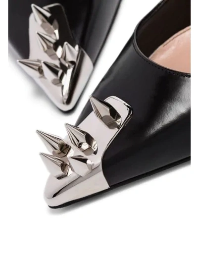 ALEXANDER MCQUEEN PUNK STUD 105MM PUMPS - 黑色