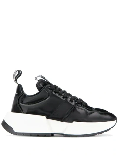 Shop Mm6 Maison Margiela Low-top Sneakers In Black