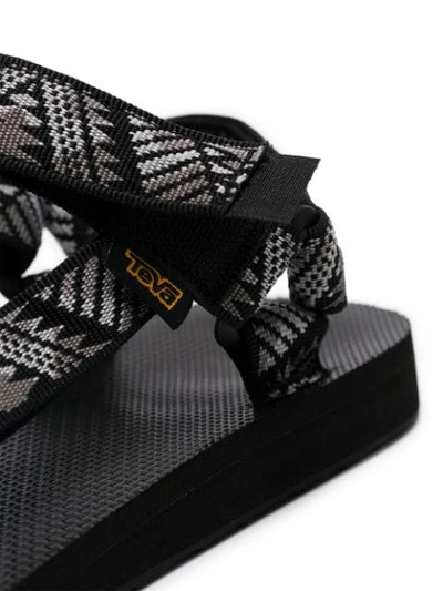 Shop Teva Elasticated Strap Sandals In Black