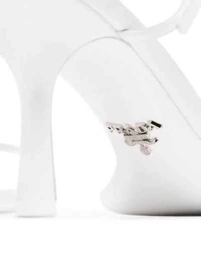 Shop Prada Slingback 75mm Sandals In F0009 White