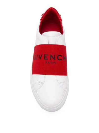Shop Givenchy Logo Strap Sneakers In White