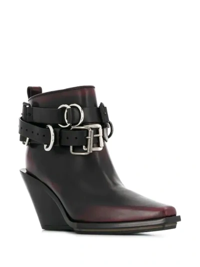 Shop Ann Demeulemeester Buckle-detail Ankle Boots In Black